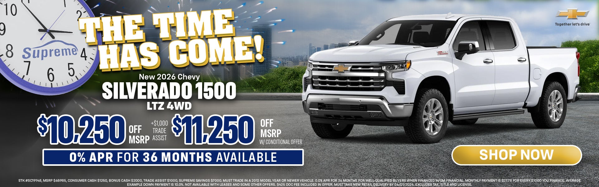 New 2026 Chevy  G  SILVERADO 1500  LTZ 4WD