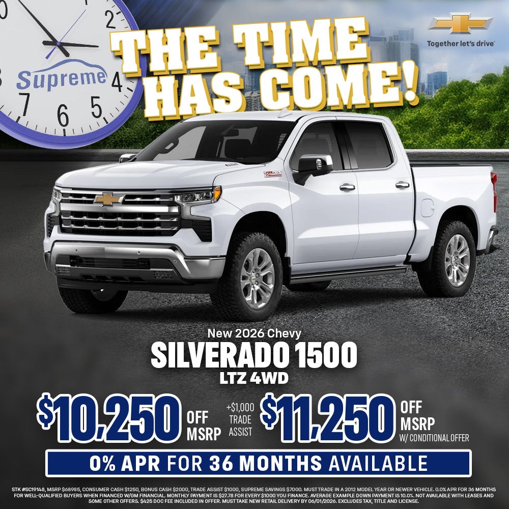 New 2026 Chevy  G  SILVERADO 1500  LTZ 4WD