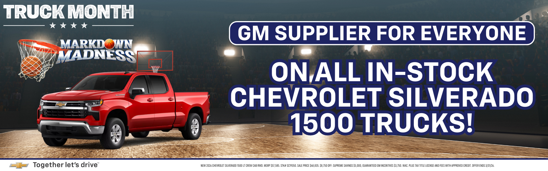 On All In-Stock Chevrolet Silverado 1500 Trucks