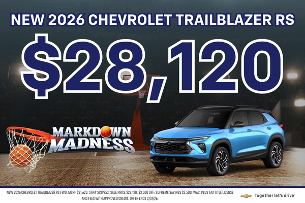 New 2026 Chevrolet Trailblazer RS