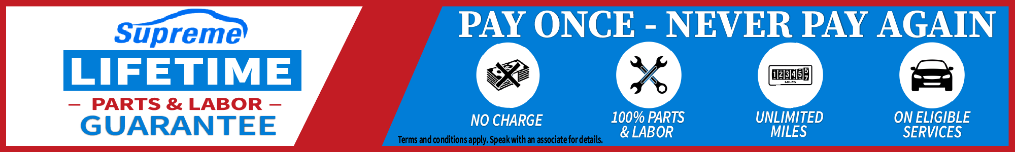 Pay Once- Never Pay Again