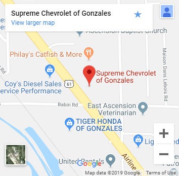 Supreme Chevrolet of Gonzales map